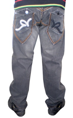 RocaWear - jeans R1108J511 black sand wash/black white