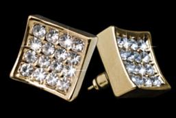 Master Dis - náušnice 10070-686 Square Deluxe gold