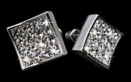 Master Dis - náušnice 10070-686 Square Deluxe silver